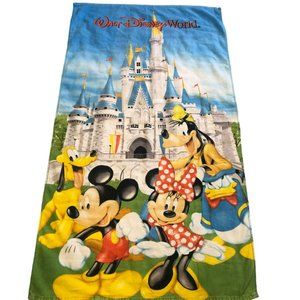 Walt Disney World Disneyland Resort Beach Bath Towel Mickey Minnie Pluto 34"x64"